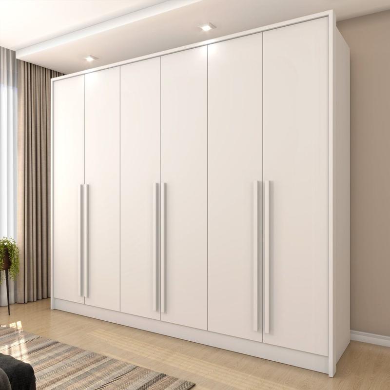 80,90サイズセット⑥ Guarda Roupa Casal 6 Portas 5 Gavetas 275cm Ariel Yescasa - Guarda